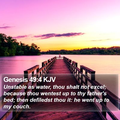 Genesis 49:4 KJV Bible Verse Image