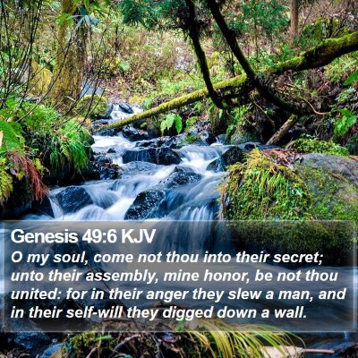 Genesis 49:6 KJV Bible Verse Image