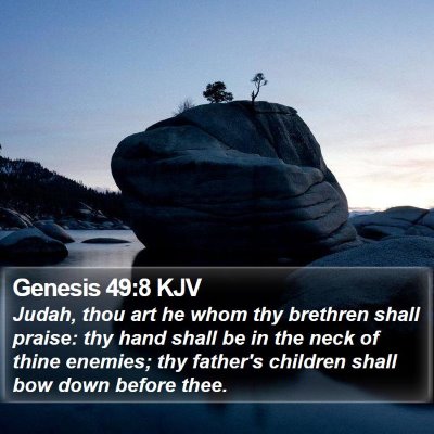 Genesis 49:8 KJV Bible Verse Image