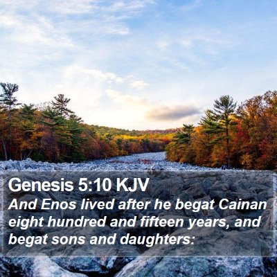 Genesis 5:10 KJV Bible Verse Image