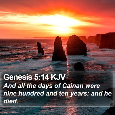 Genesis 5:14 KJV Bible Verse Image