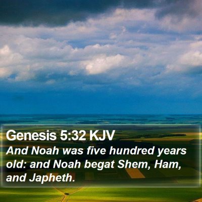 Genesis 5:32 KJV Bible Verse Image