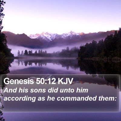 Genesis 50:12 KJV Bible Verse Image