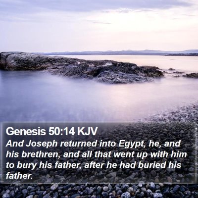 Genesis 50:14 KJV Bible Verse Image