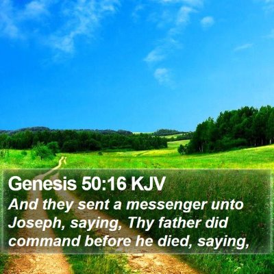 Genesis 50:16 KJV Bible Verse Image