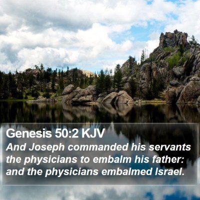 Genesis 50:2 KJV Bible Verse Image