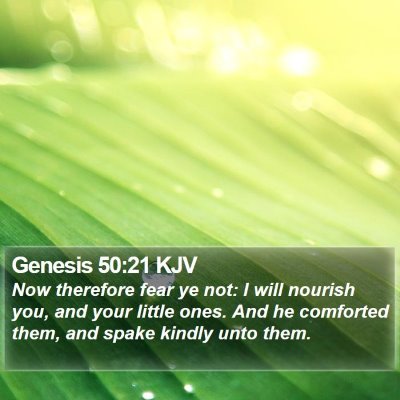 Genesis 50:21 KJV Bible Verse Image