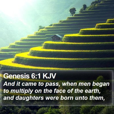 Genesis 6:1 KJV Bible Verse Image