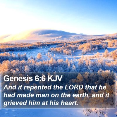 Genesis 6:6 KJV Bible Verse Image