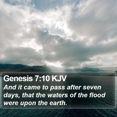 Genesis 7:10 KJV Bible Verse Image