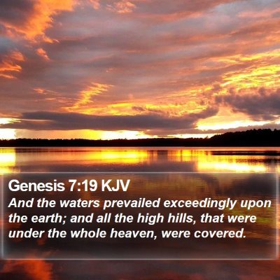 Genesis 7:19 KJV Bible Verse Image