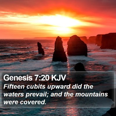 Genesis 7:20 KJV Bible Verse Image
