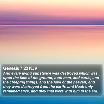 Genesis 7:23 KJV Bible Verse Image