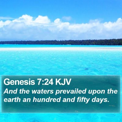 Genesis 7:24 KJV Bible Verse Image