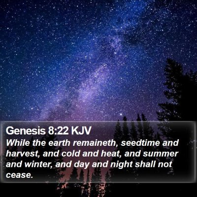 Genesis 8:22 KJV Bible Verse Image