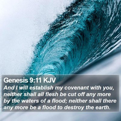 Genesis 9:11 KJV Bible Verse Image