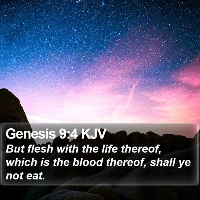 Genesis 9:4 KJV Bible Verse Image
