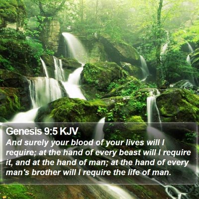 Genesis 9:5 KJV Bible Verse Image