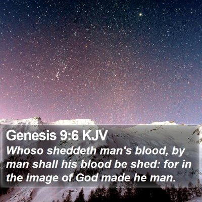 Genesis 9:6 KJV Bible Verse Image