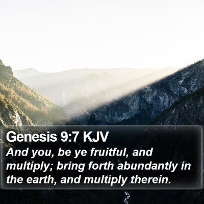 Genesis 9:7 KJV Bible Verse Image