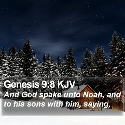 Genesis 9:8 KJV Bible Verse Image