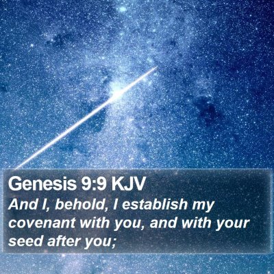 Genesis 9:9 KJV Bible Verse Image