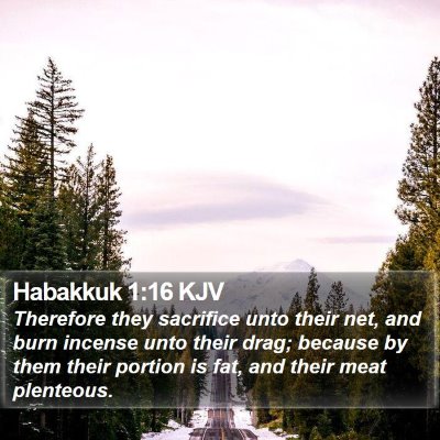 Habakkuk 1:16 KJV Bible Verse Image
