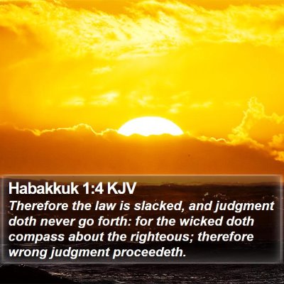 Habakkuk 1:4 KJV Bible Verse Image