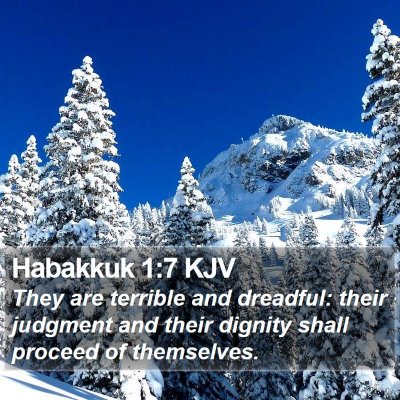 Habakkuk 1:7 KJV Bible Verse Image