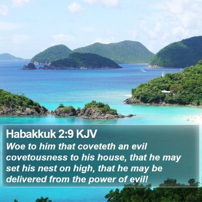 Habakkuk 2:9 KJV Bible Verse Image