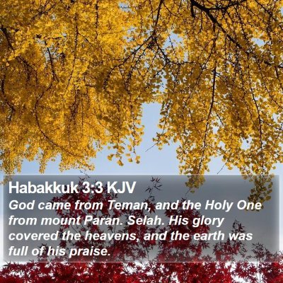 Habakkuk 3:3 KJV Bible Verse Image