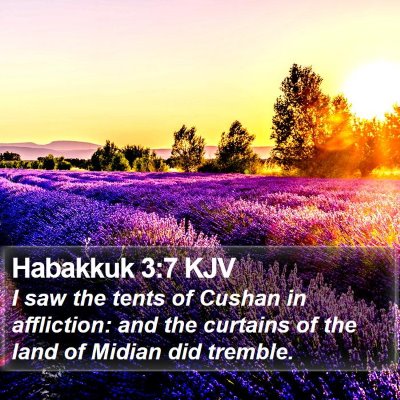 Habakkuk 3:7 KJV Bible Verse Image