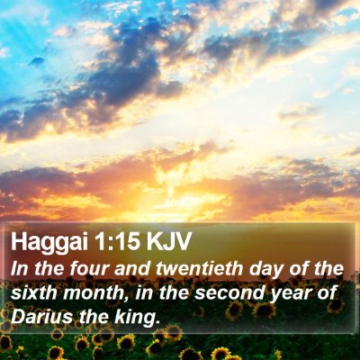 Haggai 1:15 KJV Bible Verse Image