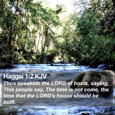 Haggai 1:2 KJV Bible Verse Image