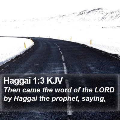 Haggai 1:3 KJV Bible Verse Image