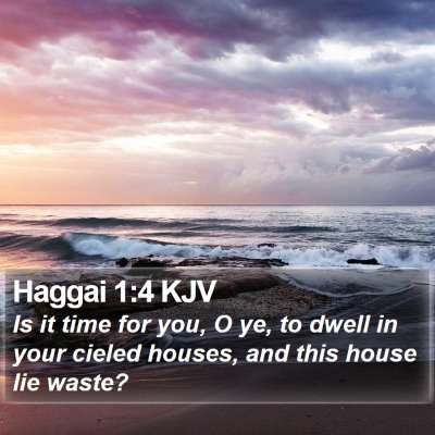 Haggai 1:4 KJV Bible Verse Image