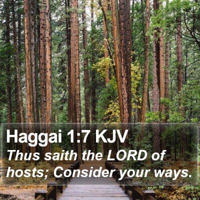 Haggai 1:7 KJV Bible Verse Image