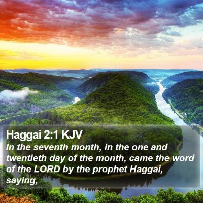 Haggai 2:1 KJV Bible Verse Image