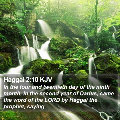 Haggai 2:10 KJV Bible Verse Image