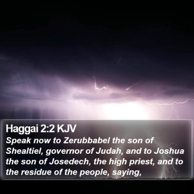Haggai 2:2 KJV Bible Verse Image