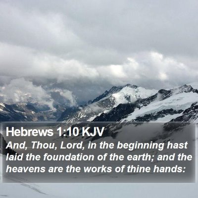 Hebrews 1:10 KJV Bible Verse Image
