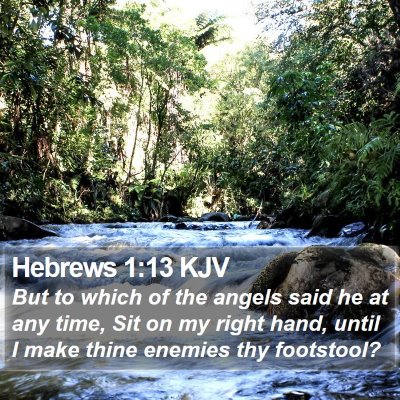 Hebrews 1:13 KJV Bible Verse Image