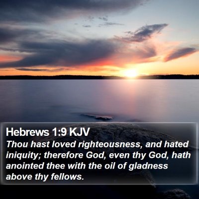Hebrews 1:9 KJV Bible Verse Image