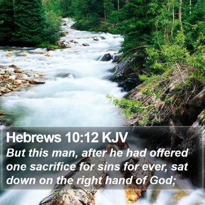 Hebrews 10:12 KJV Bible Verse Image