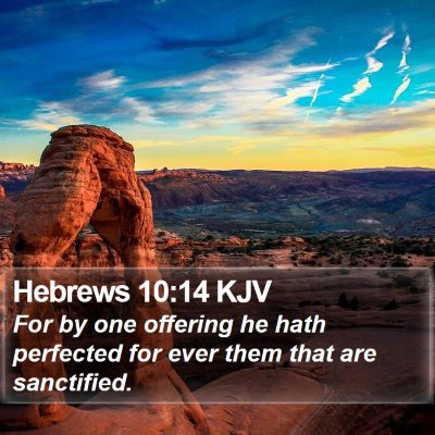 Hebrews 10:14 KJV Bible Verse Image
