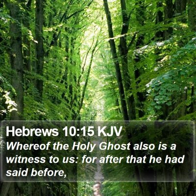 Hebrews 10:15 KJV Bible Verse Image