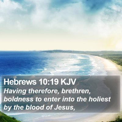 Hebrews 10:19 KJV Bible Verse Image