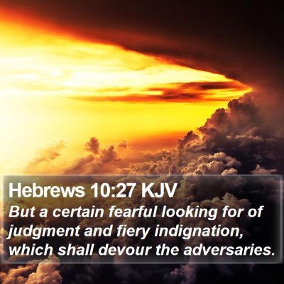 Hebrews 10:27 KJV Bible Verse Image