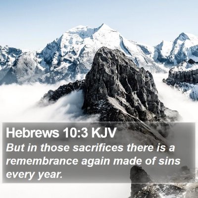 Hebrews 10:3 KJV Bible Verse Image