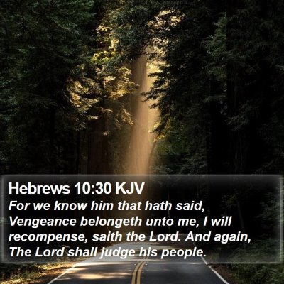 Hebrews 10:30 KJV Bible Verse Image